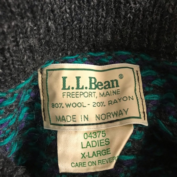 Vintage LL Bean Nordic Ski Bird’s Eye Sweater - Picture 8 of 9